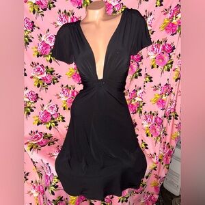 Moda international ruched mermaid low cut Ruched Cutout Maxi Dress - Women